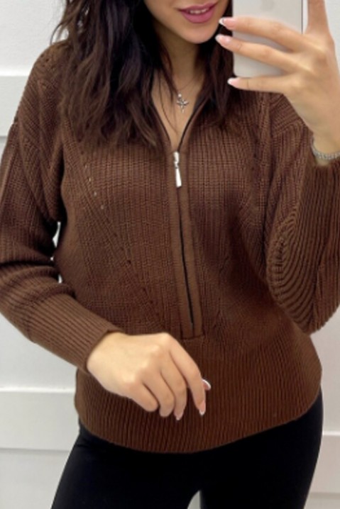 Sweter MANSEDA BROWN, Kolor : brązowy, IVET.PL - Modna odzież