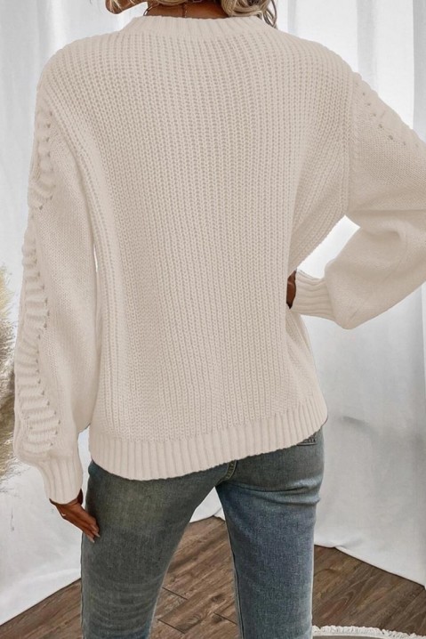 Sweter RETILSA WHITE, Kolor : biały, IVET.PL - Modna odzież