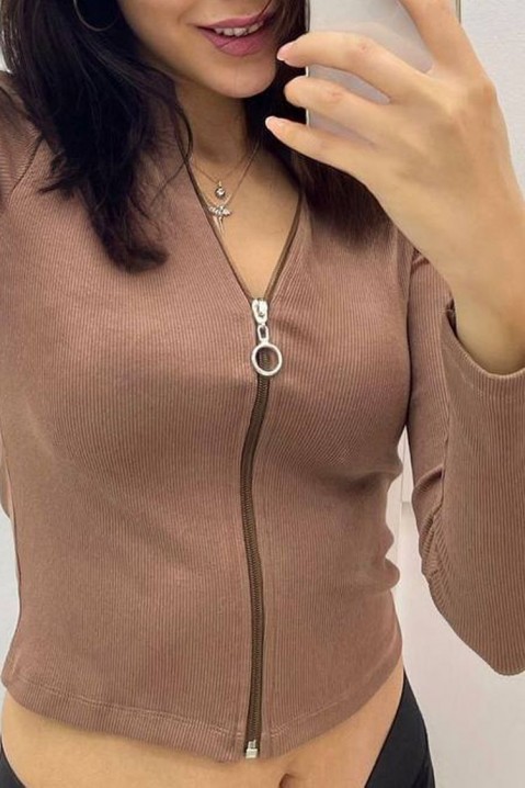 Bluzka BARLENZA BROWN, Kolor : brązowy, IVET.PL - Modna odzież