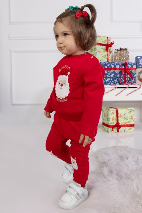 Spodnie dla dziewczynki FESINITI, Kolor : czerwony, IVET.PL - Modna odzież