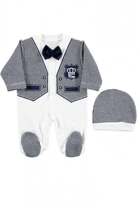 Komplet dla niemowlaka DORSIFI, Kolor : granatowy z białym, IVET.PL - Modna odzież