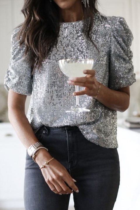 Bluzka KREMISA SILVER, Kolor : srebrny, IVET.PL - Modna odzież