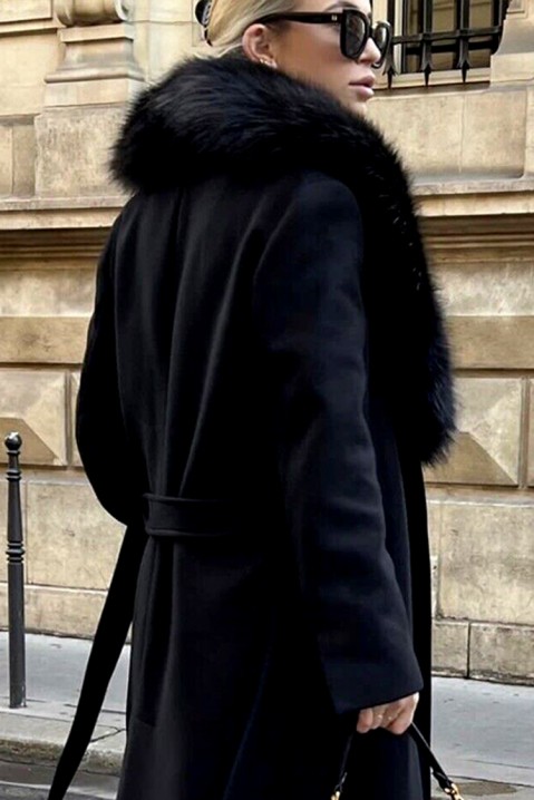 Płaszcz OVERSINA BLACK, Kolor : czarny, IVET.PL - Modna odzież