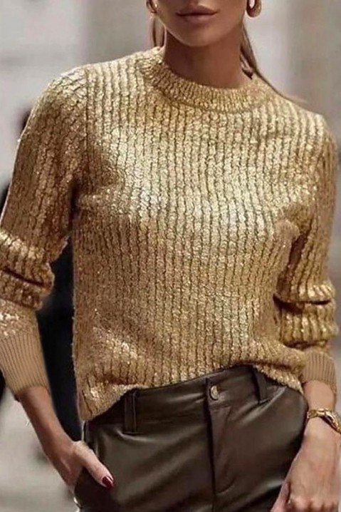 Sweter BAFONSA, Kolor : złoty, IVET.PL - Modna odzież