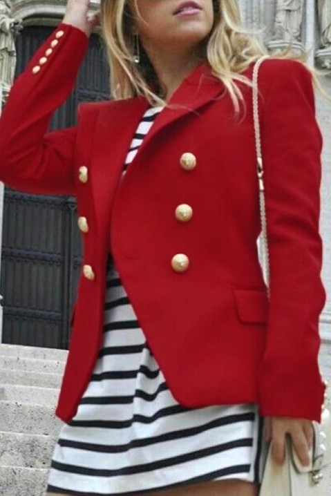 Marynarka damska PRITINA RED, Kolor : czerwony, IVET.PL - Modna odzież