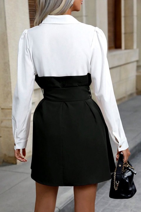 Sukienka LUMENORA BLACK, Kolor : czarny z białym, IVET.PL - Modna odzież