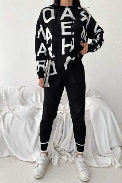 Komplet TOMERSA BLACK, Kolor : czarny z białym, IVET.PL - Modna odzież
