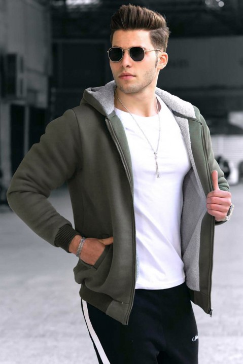 Bluza męska ROB KHAKI, Kolor : khaki, IVET.PL - Modna odzież