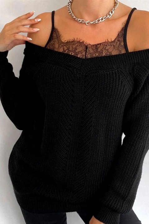 Sweter PONANSA BLACK, Kolor : czarny, IVET.PL - Modna odzież