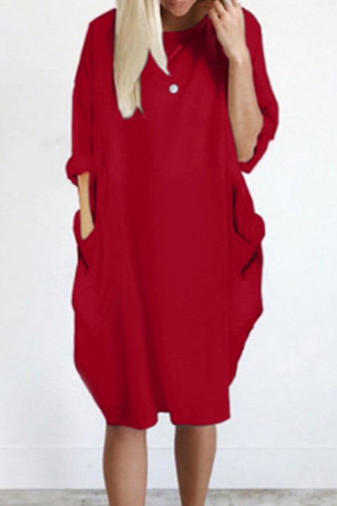 Sukienka MODALA BORDO, Kolor : bordowy, IVET.PL - Modna odzież