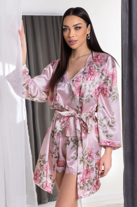 Komplet piżama z szlafrokiem TOLZERA PINK, Kolor : różowy, IVET.PL - Modna odzież