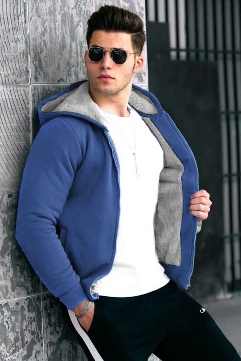 Bluza męska ROB BLUE, Kolor : chabrowy, IVET.PL - Modna odzież