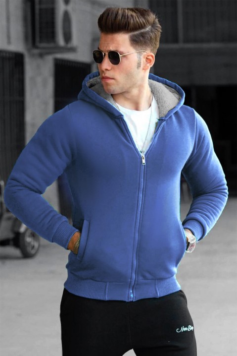 Bluza męska ROB BLUE, Kolor : chabrowy, IVET.PL - Modna odzież