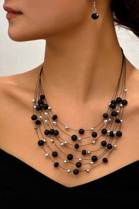 Komplet biżuterii DOZDENA BLACK, Kolor : czarny, IVET.PL - Modna odzież