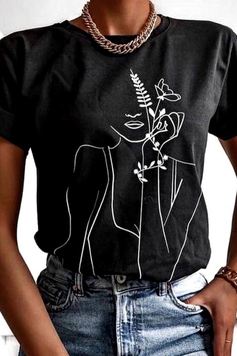 T-shirt BERILNA BLACK, Kolor : czarny, IVET.PL - Modna odzież