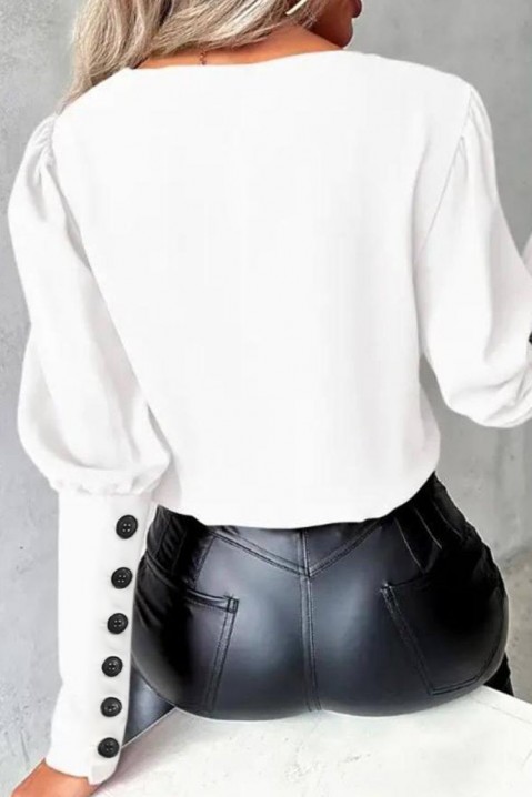 Bluzka damska ROMILSA WHITE, Kolor : czarny z białym, IVET.PL - Modna odzież