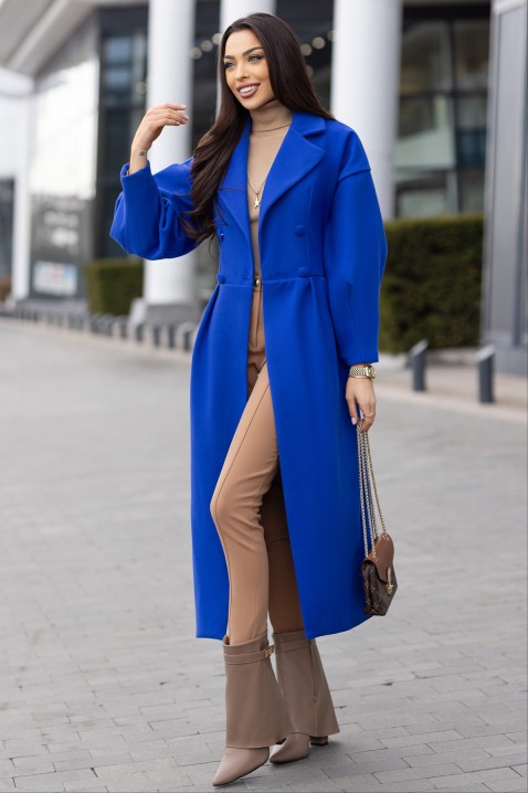 Płaszcz VREMOVA BLUE, Kolor : chabrowy, IVET.PL - Modna odzież