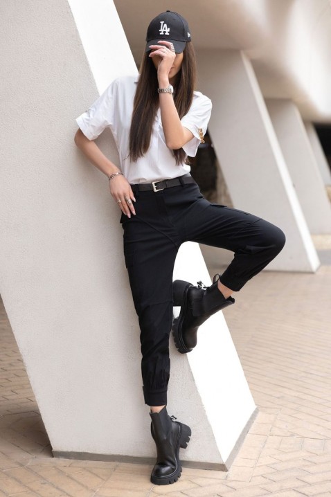 Spodnie BOLIARA BLACK, Kolor : czarny, IVET.PL - Modna odzież