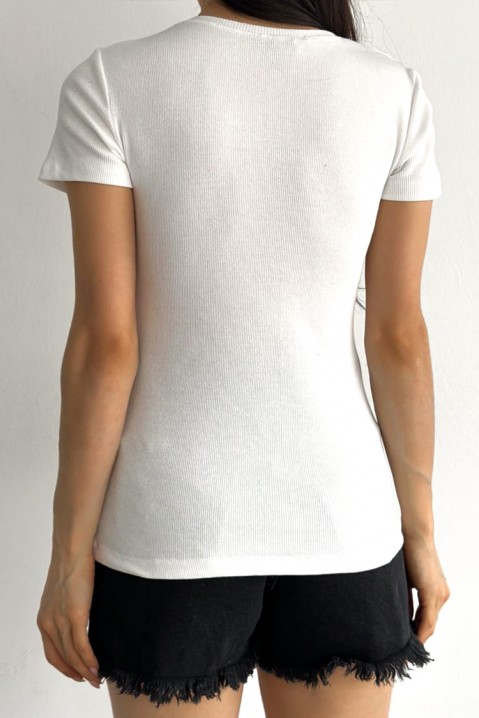 T-shirt BORDESA, Kolor : biały, IVET.PL - Modna odzież