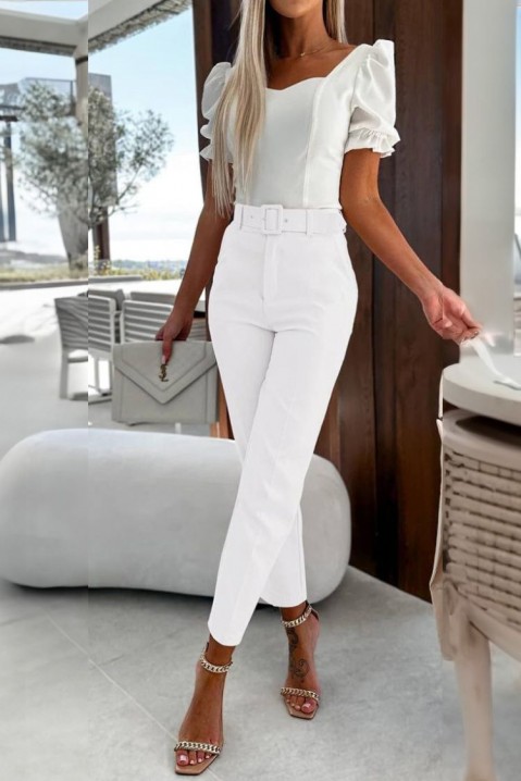Spodnie FLOSINA WHITE, Kolor : biały, IVET.PL - Modna odzież