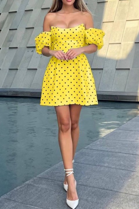 Sukienka BOMBETA YELLOW, Kolor : żółty, IVET.PL - Modna odzież