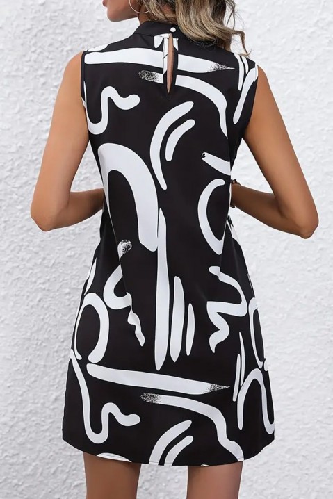 Sukienka ANTELITA BLACK, Kolor : czarny z białym, IVET.PL - Modna odzież