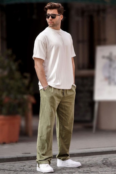 Spodnie LEFONHO KHAKI, Kolor : khaki, IVET.PL - Modna odzież
