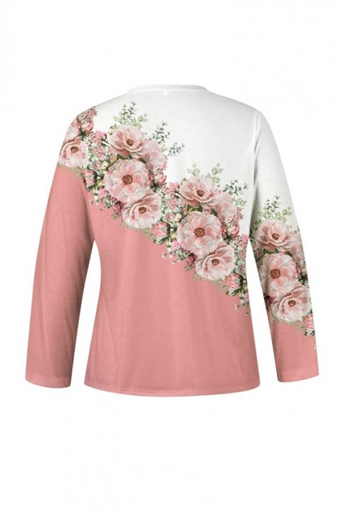 Bluzka BLUMPELSA, Kolor : biały z różowym, IVET.PL - Modna odzież