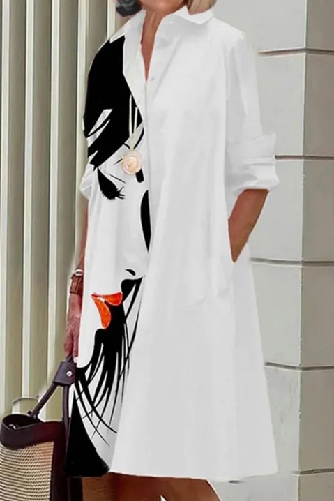 Sukienka SENULDA, Kolor : biały, IVET.PL - Modna odzież