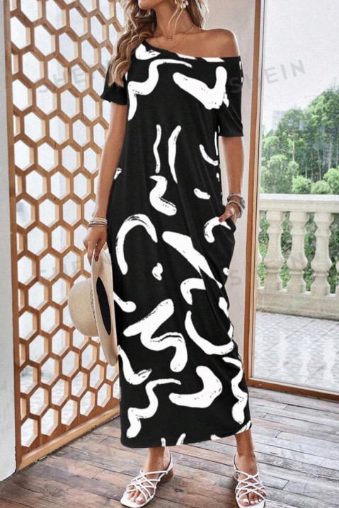 Sukienka BLUPERDA, Kolor : czarny z białym, IVET.PL - Modna odzież