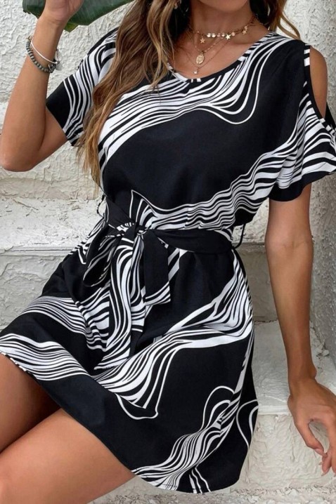 Sukienka STEFOILDA, Kolor : czarny z białym, IVET.PL - Modna odzież