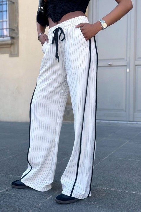 Spodnie LAROLSA, Kolor : czarny z białym, IVET.PL - Modna odzież