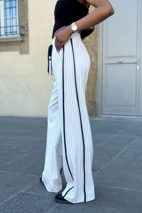 Spodnie LAROLSA, Kolor : czarny z białym, IVET.PL - Modna odzież