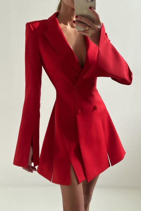Sukienka - marynarka MELFORDA RED, Kolor : czerwony, IVET.PL - Modna odzież