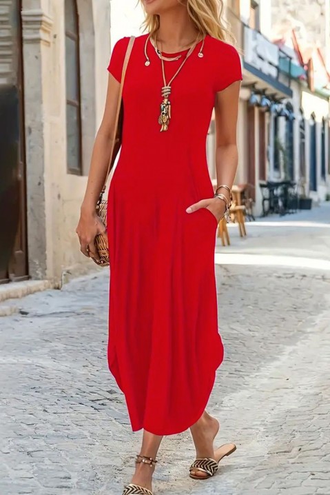 Sukienka DELSENA RED, Kolor : bordowy, IVET.PL - Modna odzież