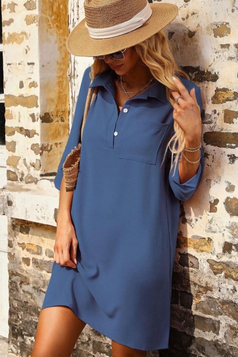 Sukienka FROTINA BLUE, Kolor : chabrowy, IVET.PL - Modna odzież