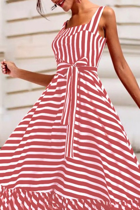 Sukienka BEDOLSA, Kolor : biały z czerwonym, IVET.PL - Modna odzież