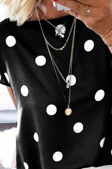 Bluzka DERMOFA BLACK, Kolor : czarny z białym, IVET.PL - Modna odzież