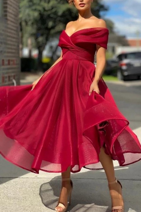 Sukienka PIOLFENA RED, Kolor : czerwony, IVET.PL - Modna odzież