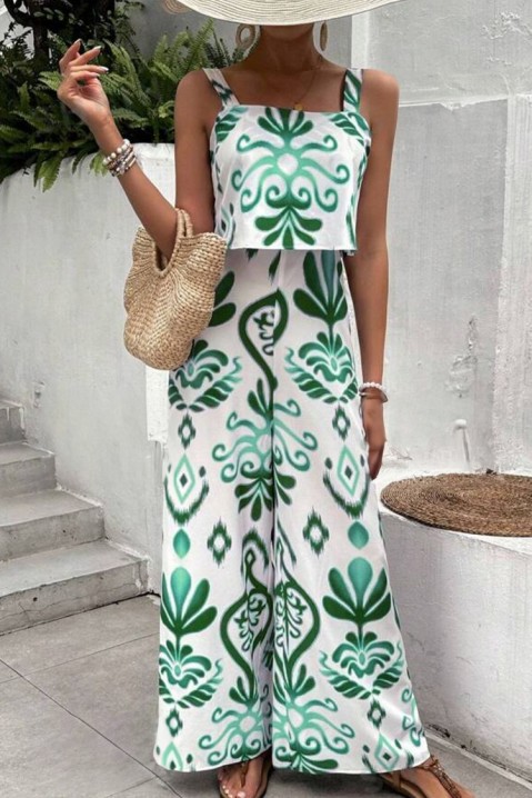Kombinezon NIFROLDA GREEN, Kolor : zielony z białym, IVET.PL - Modna odzież