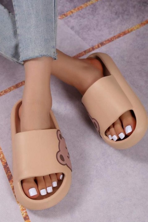 Klapki damskie BEARTA BEIGE, Kolor :  beżowy, IVET.PL - Modna odzież