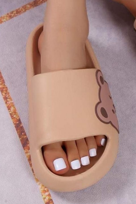 Klapki damskie BEARTA BEIGE, Kolor :  beżowy, IVET.PL - Modna odzież