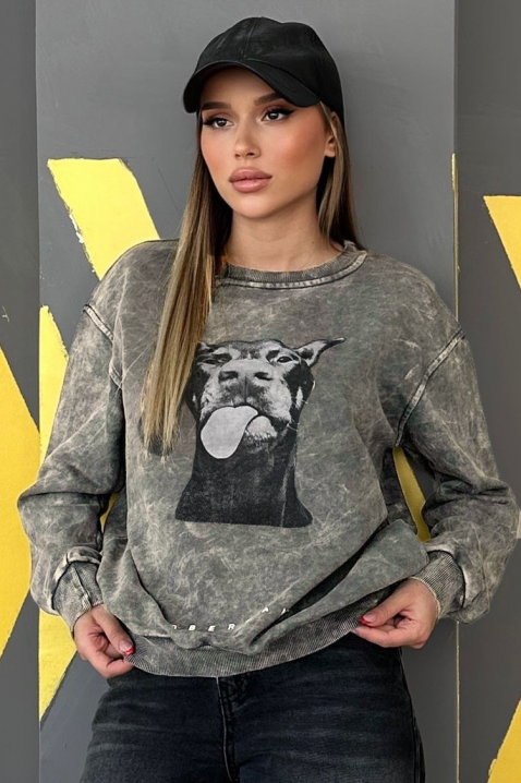 Bluzka JEMELFA, Kolor : grafitowy, IVET.PL - Modna odzież