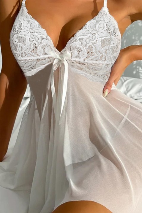 Koszula nocna ze stringami LONSANA WHITE, Kolor : biały, IVET.PL - Modna odzież