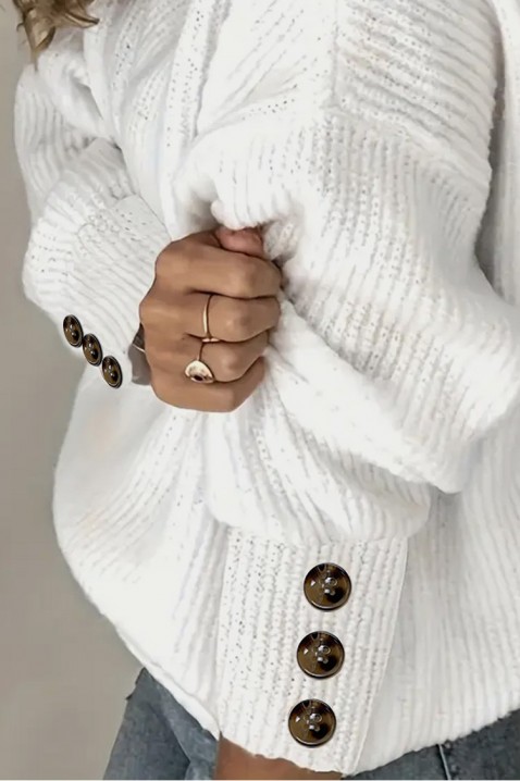 Sweter SENOJA WHITE, Kolor : biały, IVET.PL - Modna odzież