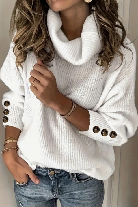 Sweter SENOJA WHITE, Kolor : biały, IVET.PL - Modna odzież