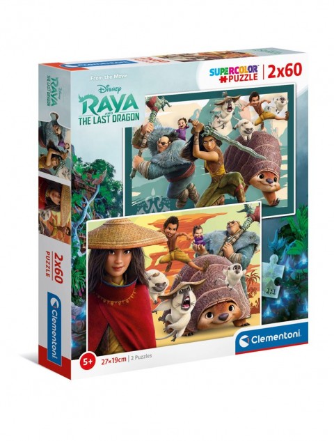 Puzzle dla dzieci Clementoni z 2 x 60 elementów - Raya i ostatni smokIVET.PL - Modna odzież