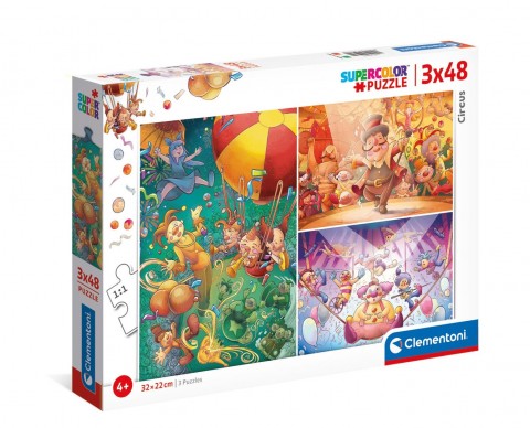 Puzzle dla dzieci Clementoni 3 x 48 elementów - CyrkIVET.PL - Modna odzież