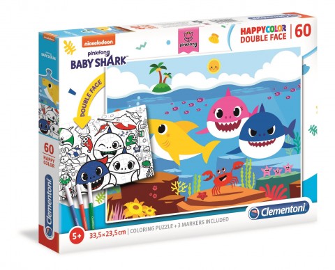Puzzle do układania Clementoni z 60 elementów - Baby SharkIVET.PL - Modna odzież