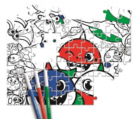 Puzzle do układania Clementoni z 60 elementów - Baby SharkIVET.PL - Modna odzież